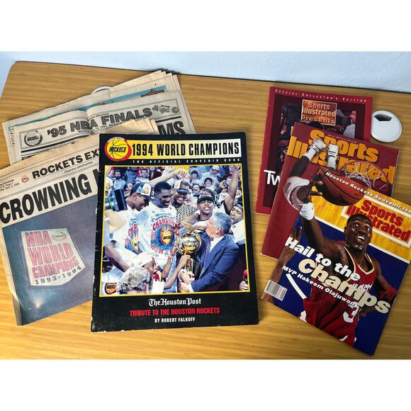 VTG Houston Rockets NBA Memorabilia 1994-95 Sports Illustrated Houston Chronicle - Picture 1 of 9